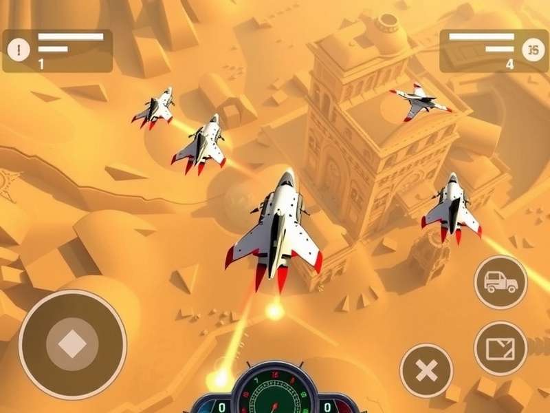Jaipur Jets Ace Gladiator gameplay screenshot showing aerial combat