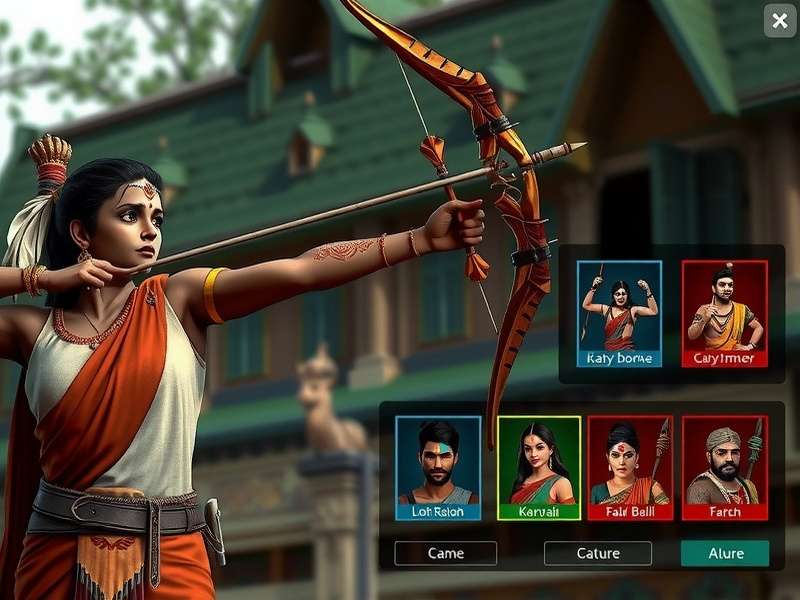 Historical Indian archery techniques depicted in Hindu Archery Legend