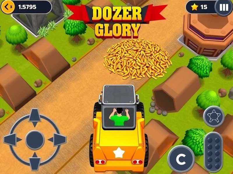 Indian Dozer Glory gameplay screenshot showing vibrant graphics and intuitive controls