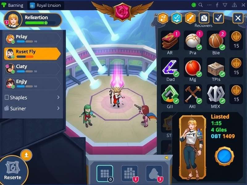 Rose Chai Royal Champion - Resource Management Interface Rose Chai Royal Champion resource management screen