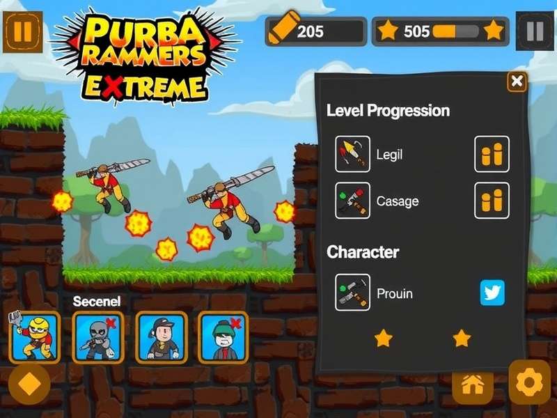 Purba Rammers Extreme gameplay screenshot showing action sequences