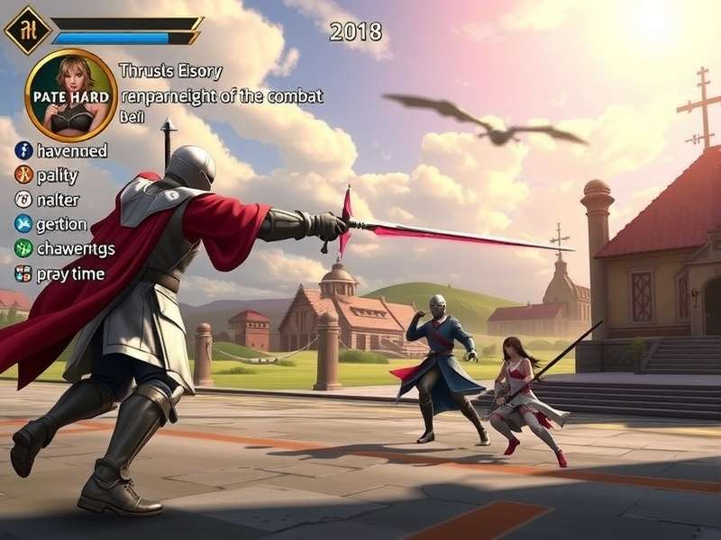 Vanguard Knights Divine Combat - Epic Battle Scene Vanguard Knights Divine Combat gameplay screenshot showing character combat