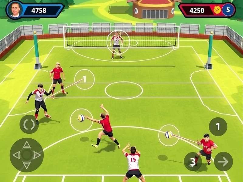 South Volley King 18 Gameplay South Volley King 18 gameplay screenshot showing intense volleyball action