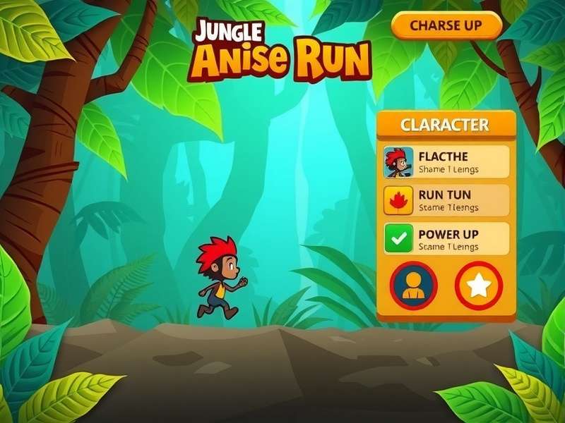 Character Selection in Jungle Anise Run Jungle Anise Run character selection screen