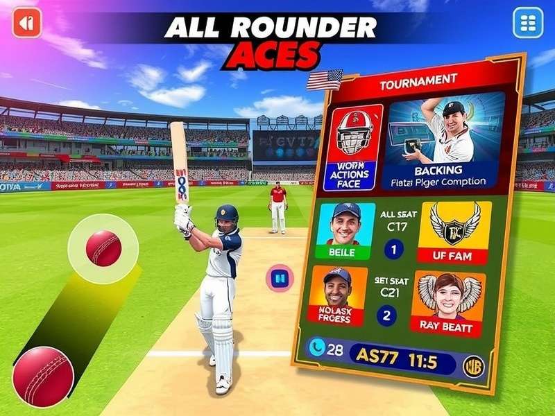 Tournament Mode in All Rounder Aces All Rounder Aces tournament mode interface showing multiple competition formats