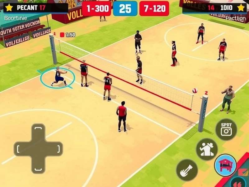 Game Controls and Interface South Volley King 18 control scheme and interface overview