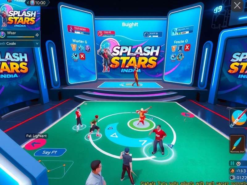 Splash Stars India tournament stage with professional players competing