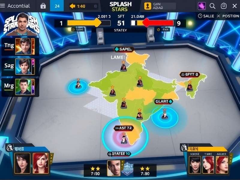 Splash Stars India strategy map showing optimal positioning and movement patterns