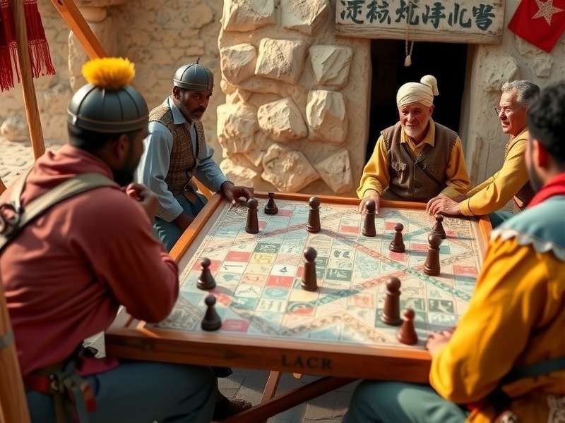 Historical depiction of Quepem Ready Soldier being played in traditional setting