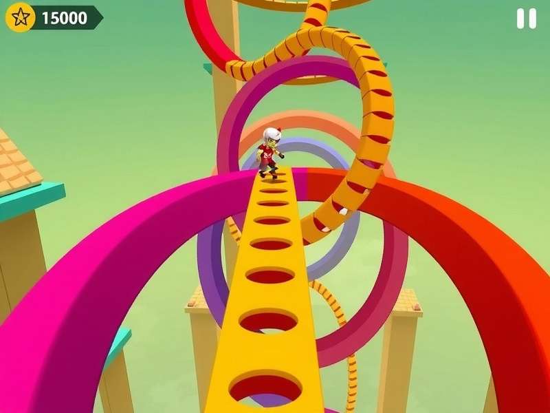 Indian Helix Runner Gameplay Indian Helix Runner gameplay screenshot showing colorful helix structure