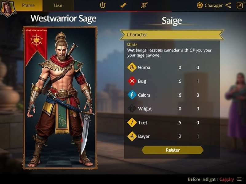 West Bengal Warrior Sage character skill tree interface
