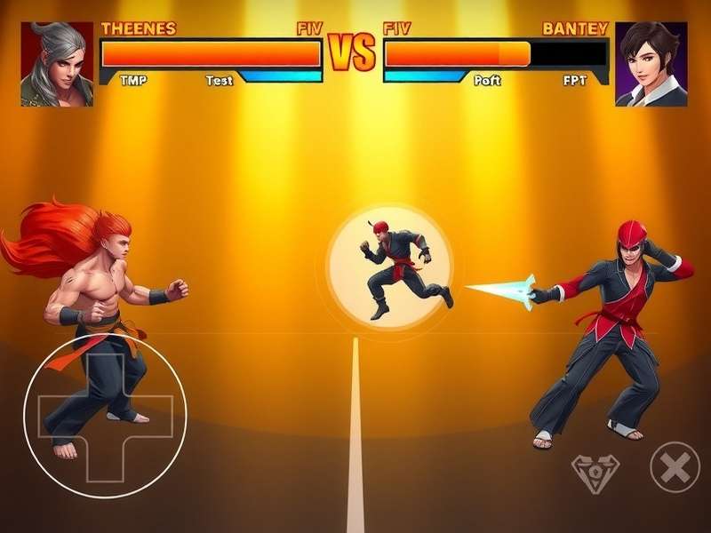 Fierce Fighter Arena gameplay screenshot showing character combat