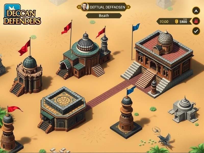 Deccan Defenders gameplay screenshot showing strategic battle