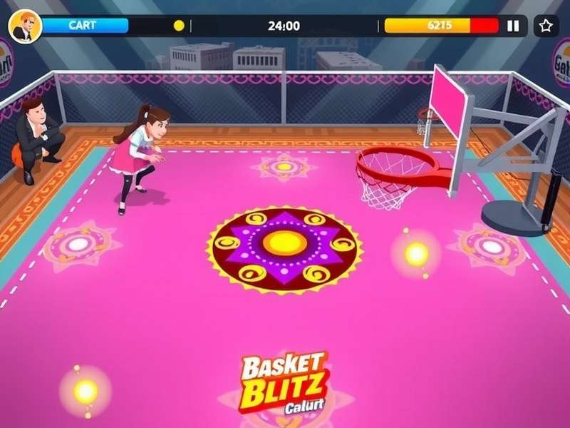 Basket Blitz Diwali Dunk court design with rangoli patterns