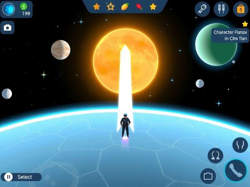 Planetary Flare Stroll gameplay showing space exploration