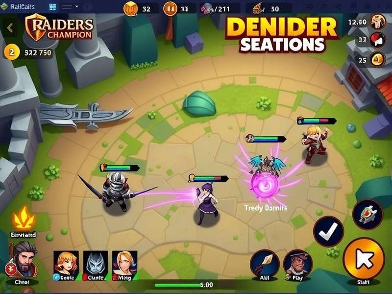Raita Raiders Champion gameplay screenshot showing village defense mechanics