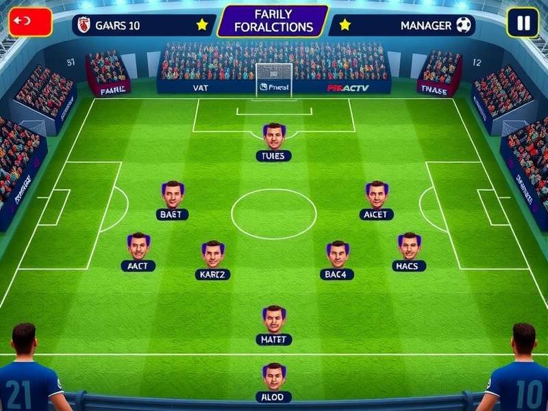 Premier League Star tactical formation screen