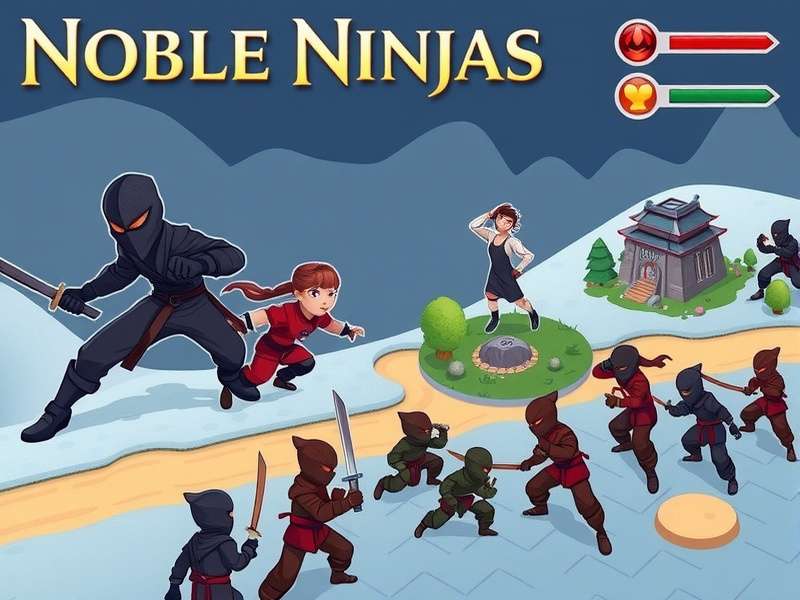 Noble Ninjas combat interface showing special moves