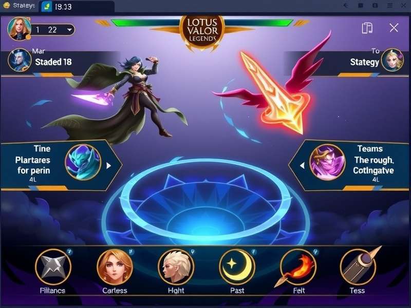 Lotus Valor Legends Gameplay Lotus Valor Legends gameplay screenshot showing character selection and battle interface