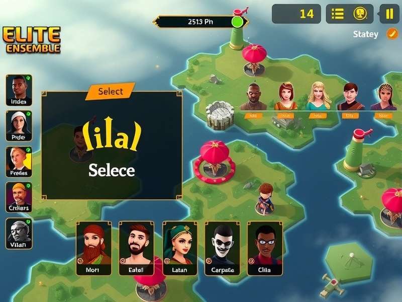 Elite Ensemble Strategic Map Overview Elite Ensemble strategy map showing objective control points