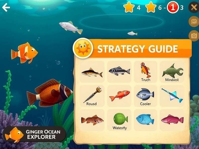 Ginger Ocean Explorer gameplay screenshot showing underwater exploration