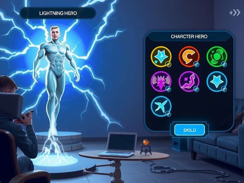 Lightning Hero character progression screen showing skill tree