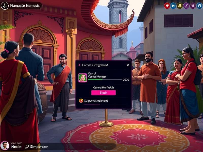 Namaste Nemesis Cultural Gameplay Namaste Nemesis gameplay screenshot showing Indian cultural elements