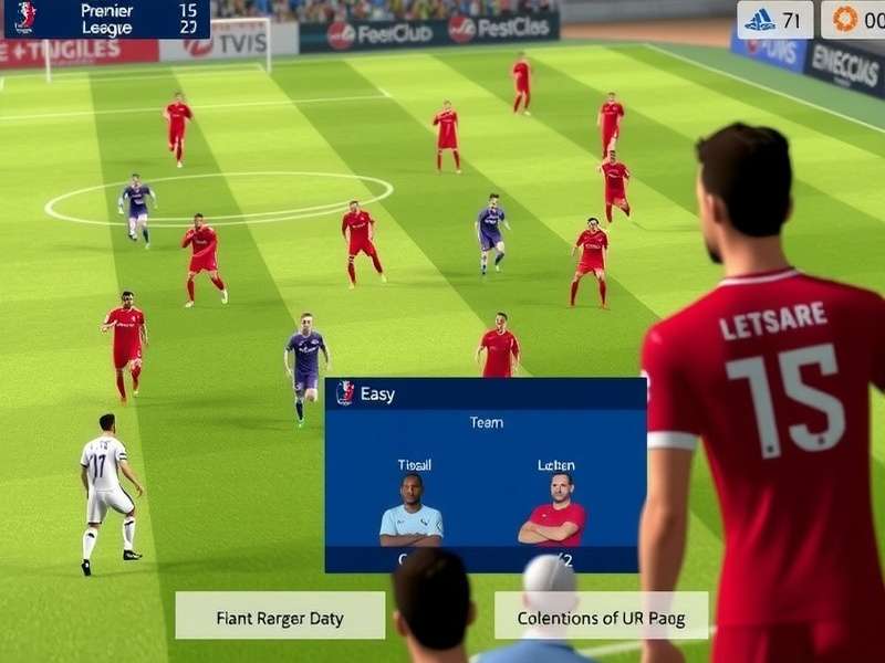 Premier League Star gameplay screenshot showing realistic football action