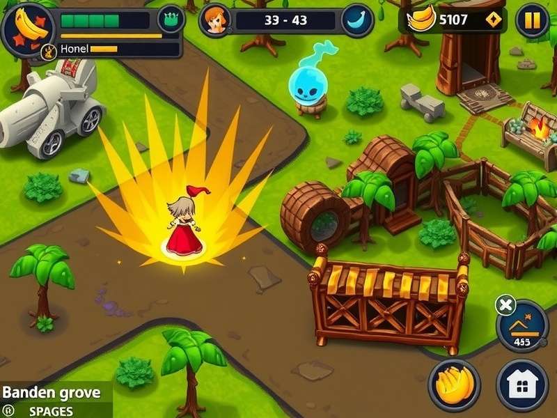 The Golden Grove - Player Home Base Golden Grove home base in Banana Arcane Warrior