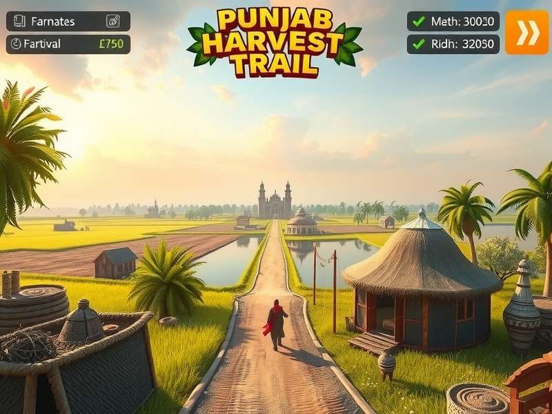 Punjab Harvest Trail gameplay showing farming activities