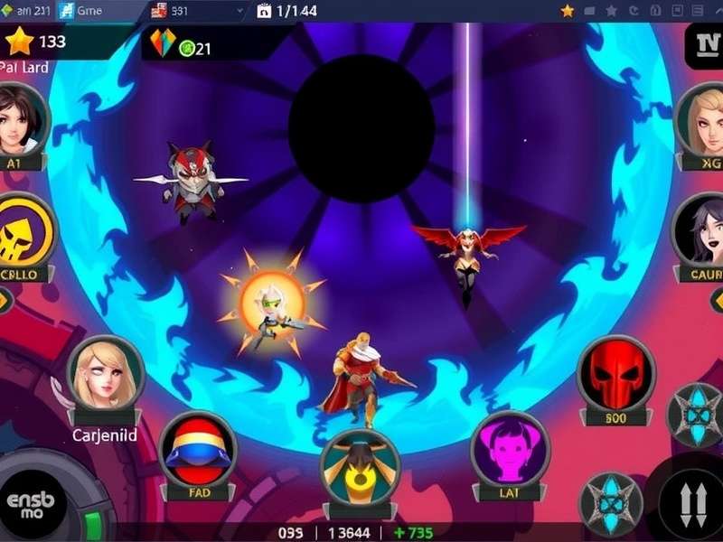 Black Hole Champion Clash Game Interface