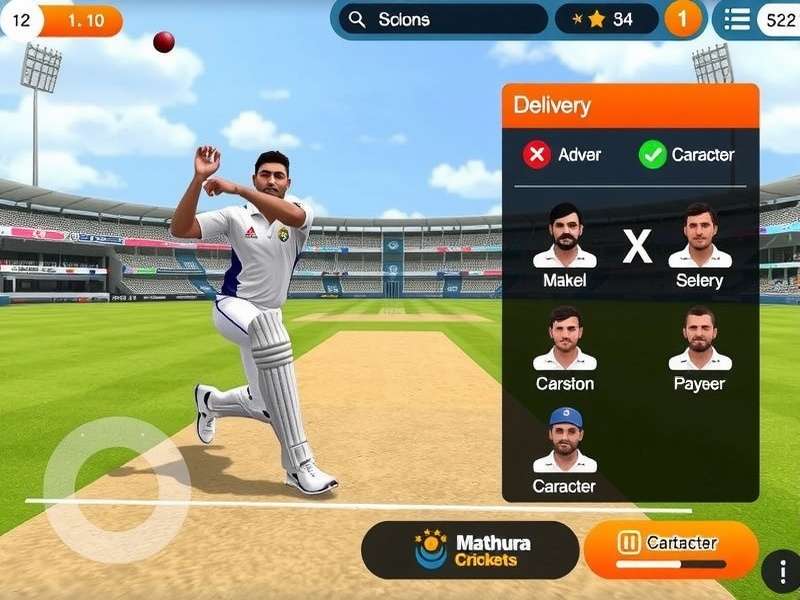 Mathura Cricket Maverick character customization screen