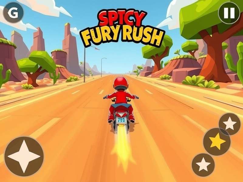 Spicy Fury Rush gameplay screenshot showing racing action