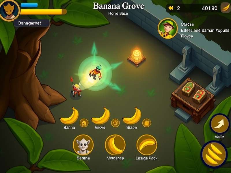 Banana Arcane Warrior Spellcasting Banana Arcane Warrior gameplay screenshot showing character using banana-based magic