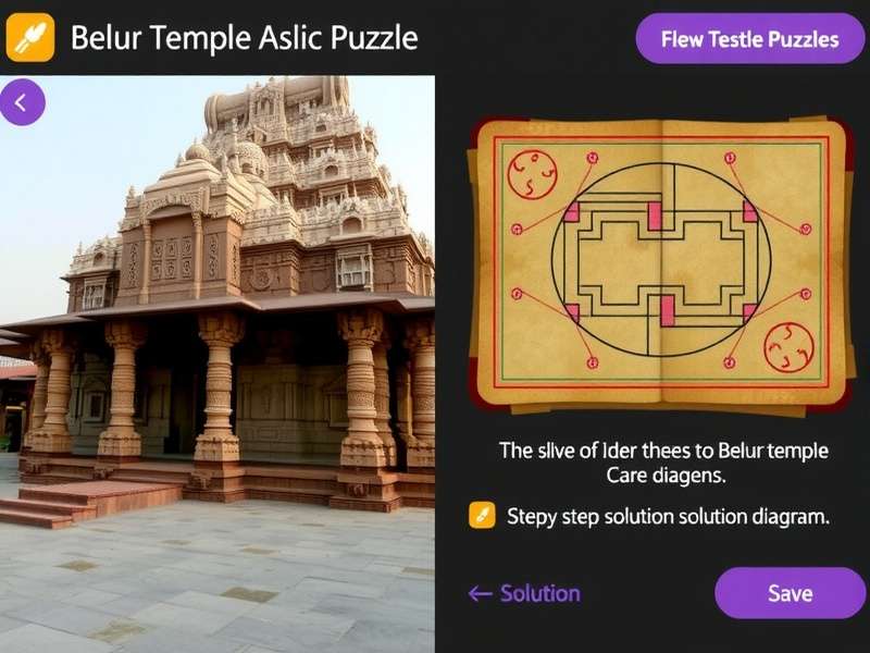 Belur Temple Puzzle Carvings Belur Temple architecture showing intricate puzzle designs