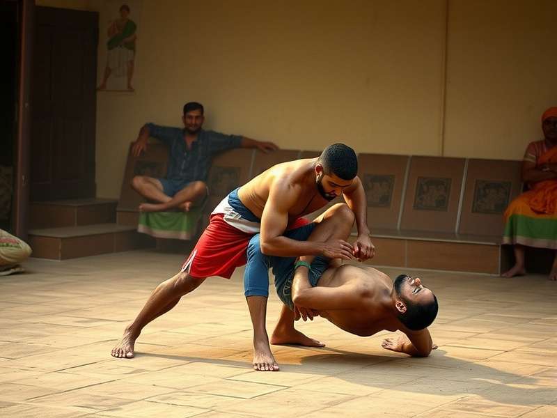 Traditional Goa Grip Grapple demonstration in progress
