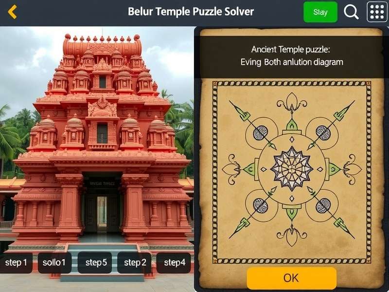 Puzzle Solving Methodology Step-by-step solution diagram for Belur Temple puzzle