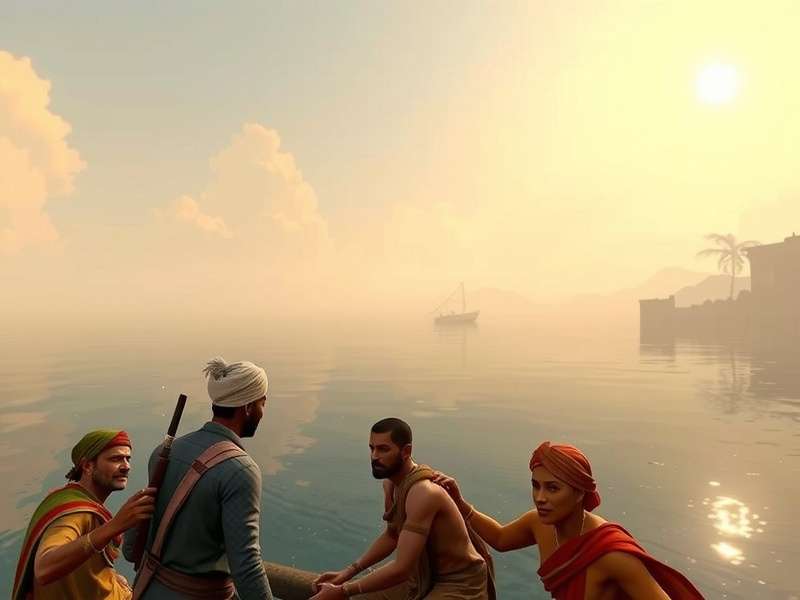 Divine Ganges Pilgrim gameplay screenshot showing river environment