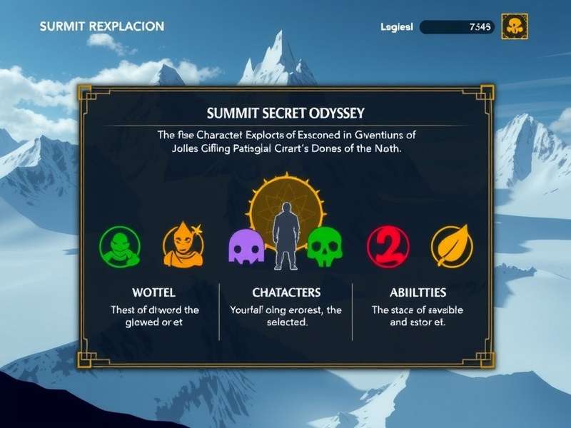 Summit Secret Odyssey Gameplay Summit Secret Odyssey gameplay screenshot showing mountain exploration